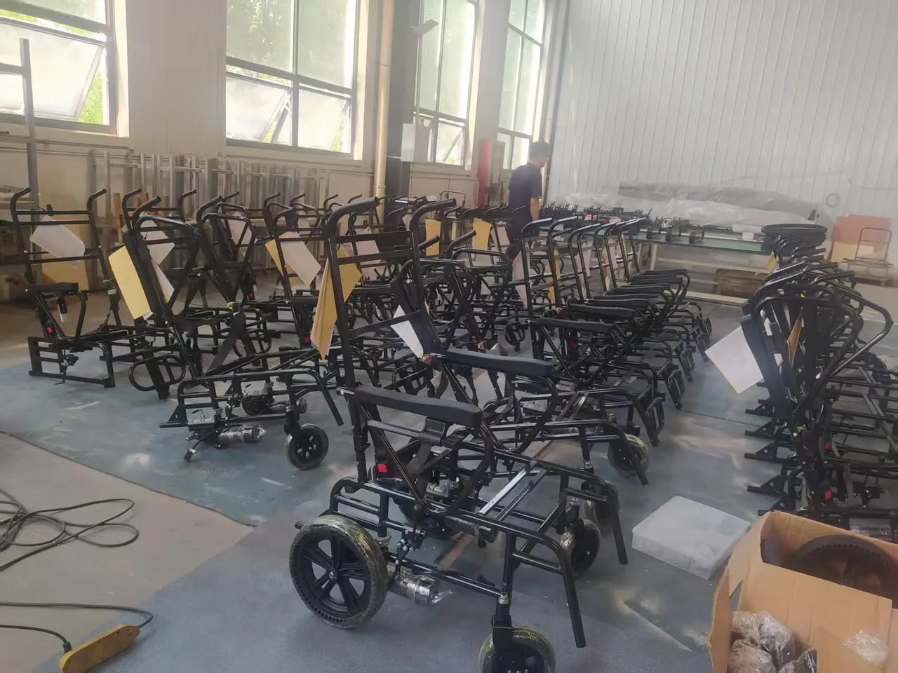 Movo X frames on the assembly line